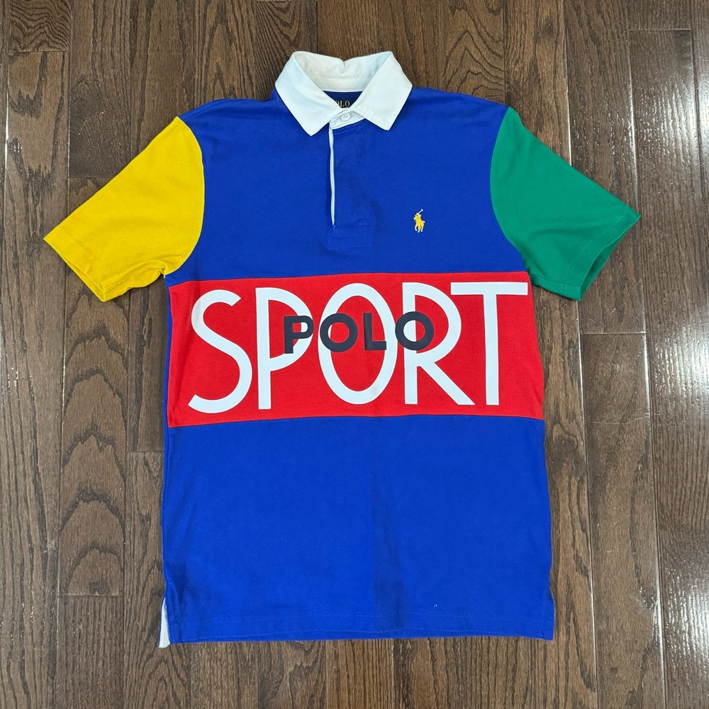POLO RALPH LAUREN CLASSIC FIT POLO SPORT RUGBY ROYAL SHIRT - XS